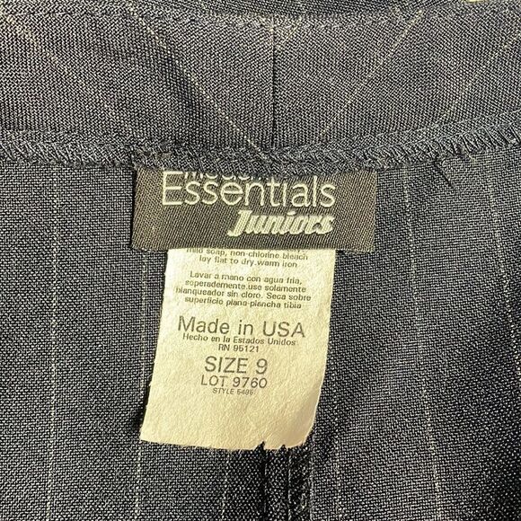 Modern Essentials Ladies Dress Pants Trousers, Navy Blue Pinstripes, Size 9 - Picture 5 of 6